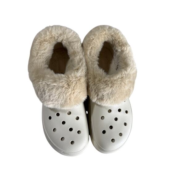 Unisex Clogs Crocs Furever Crush Mens Size 12 Faux Fur main image 4
